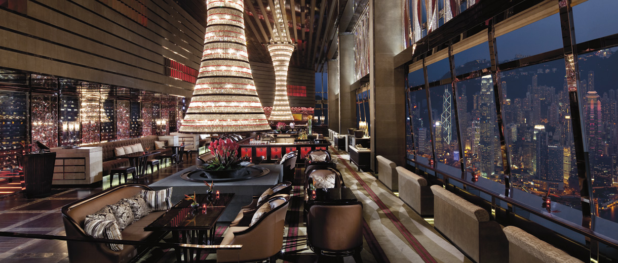 The Ritz Carlton Hong Kong lounge and bar